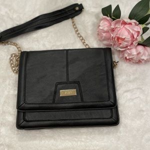 BCBG Leather Crossbody With Chain Strap